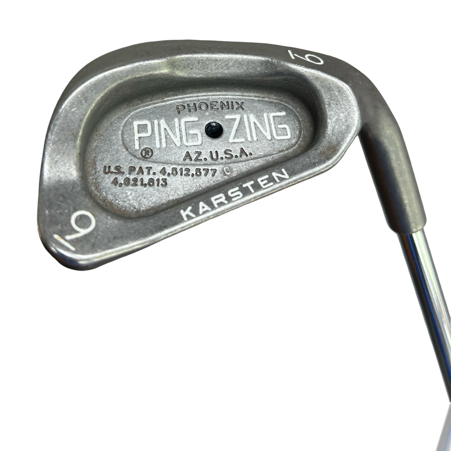 Ping Zing Karsten 9 Iron Steel Medium Flex Shaft Black Dot