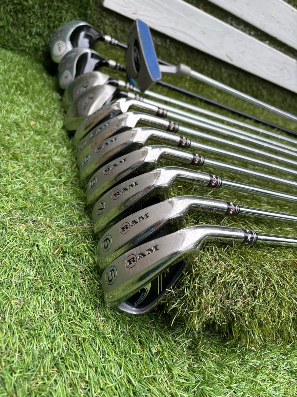RAM Concept SG Full Golf Set 5–SW + 460cc Driver, Hybrids, Putter & Cart Bag