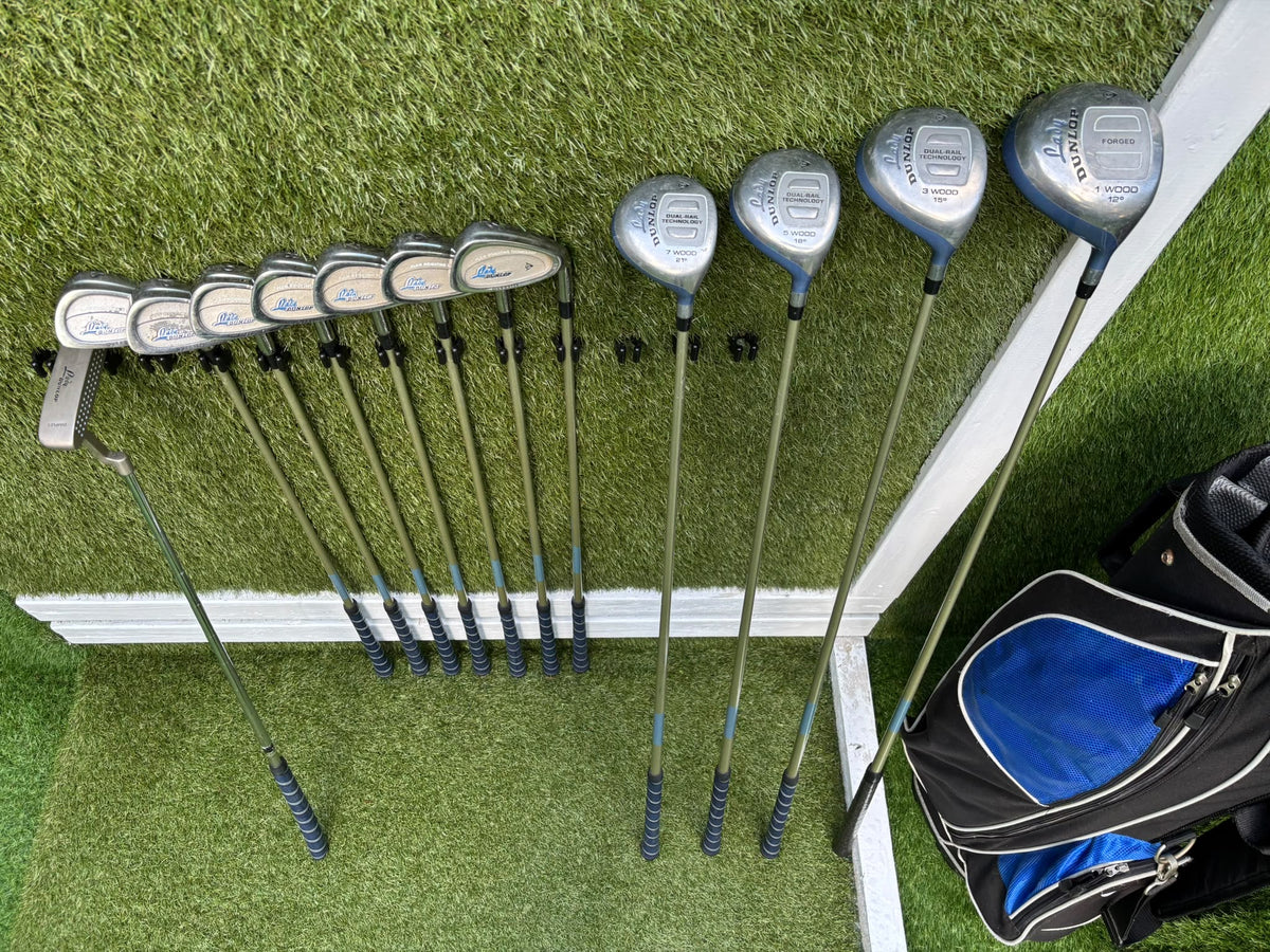 Lady Dunlop Ladies Complete Golf Set – 5–SW Irons, 12° Driver, 3/5/7 Woods, Putter & Bag