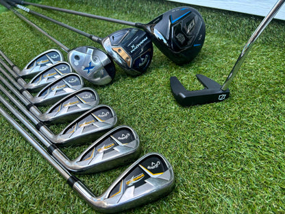 Callaway Irons, Wilson D9 Driver, Callaway Paradym X 3 Wood, Callaway X Hybrid, Wilson Infinite Putter & OUUL Premium Stand Bag
