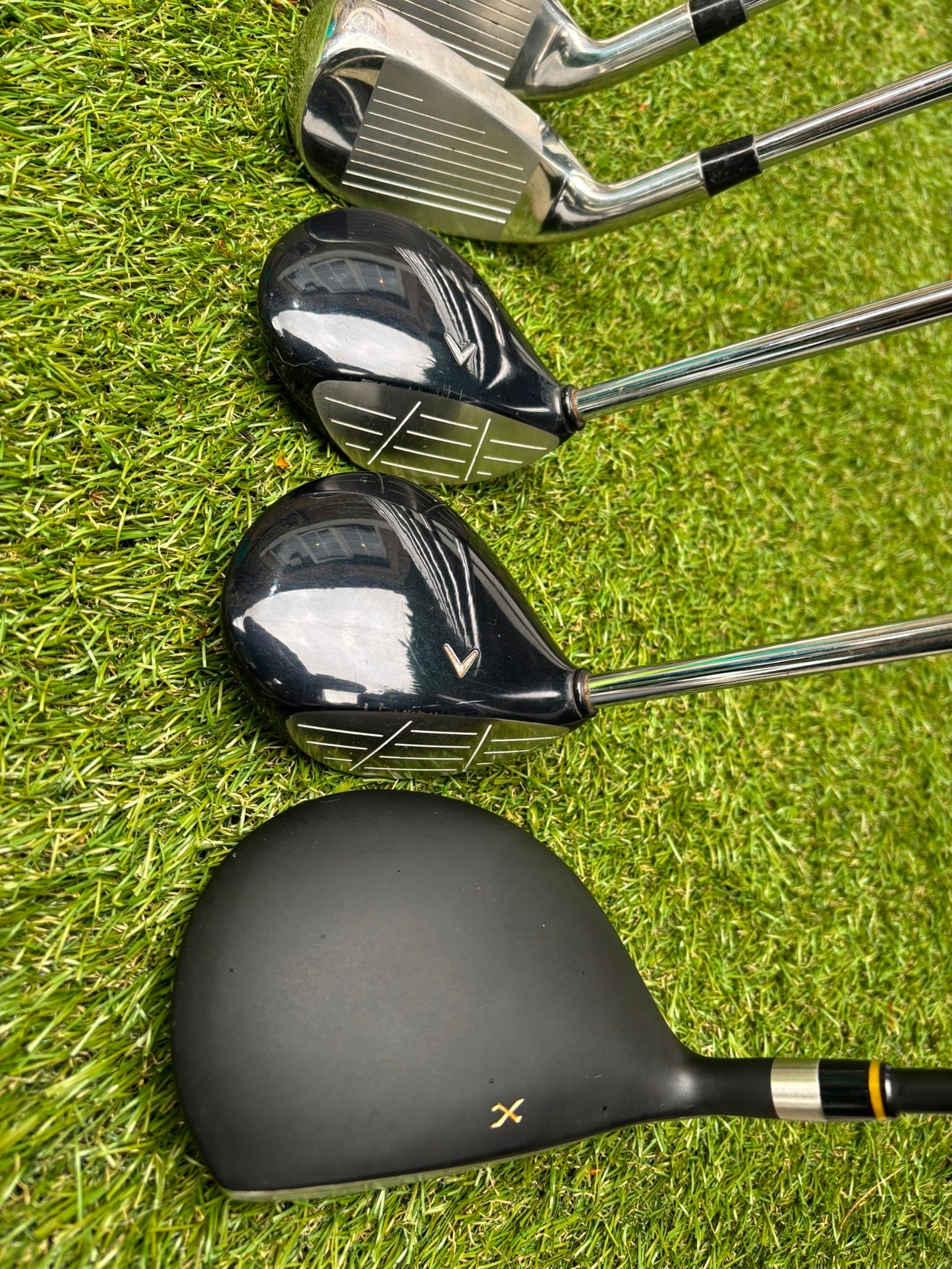 RAM Laser Hybrid Iron Set with GX7 Driver Wood, Steelhead Plus Woods & Powakaddy Bag