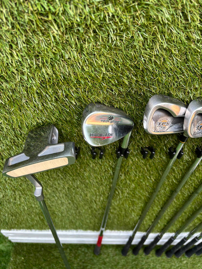 PowerBilt TPS 7.0 Irons, Cobra Driver, Slazenger 3 Wood & TaylorMade Cart Bag – Complete Golf Package