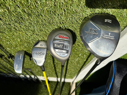 Tristar II 3–SW Irons + RAM FX Driver + Wilson Staff Cleek + Masters Stand Bag – 13 Clubs