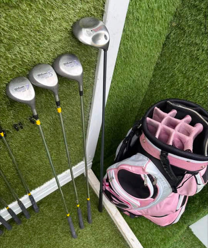 Wilson Berg HT Ladies Golf Set with Callaway Big Bertha War Bird Driver & Cart Bag Free P&P