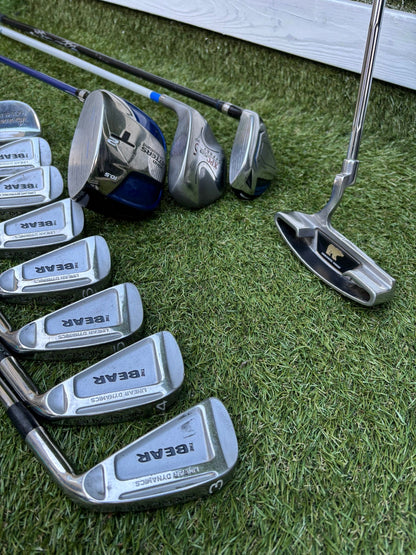 Jack Nicklaus Bear Iron Set + John Letters Driver + Woods + Bag – Full Starter Setup