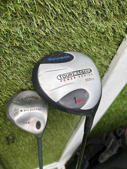 Lynx Oversize Irons + Callaway Big Bertha Heavenwood + Maxfli Stand Bag Full Set