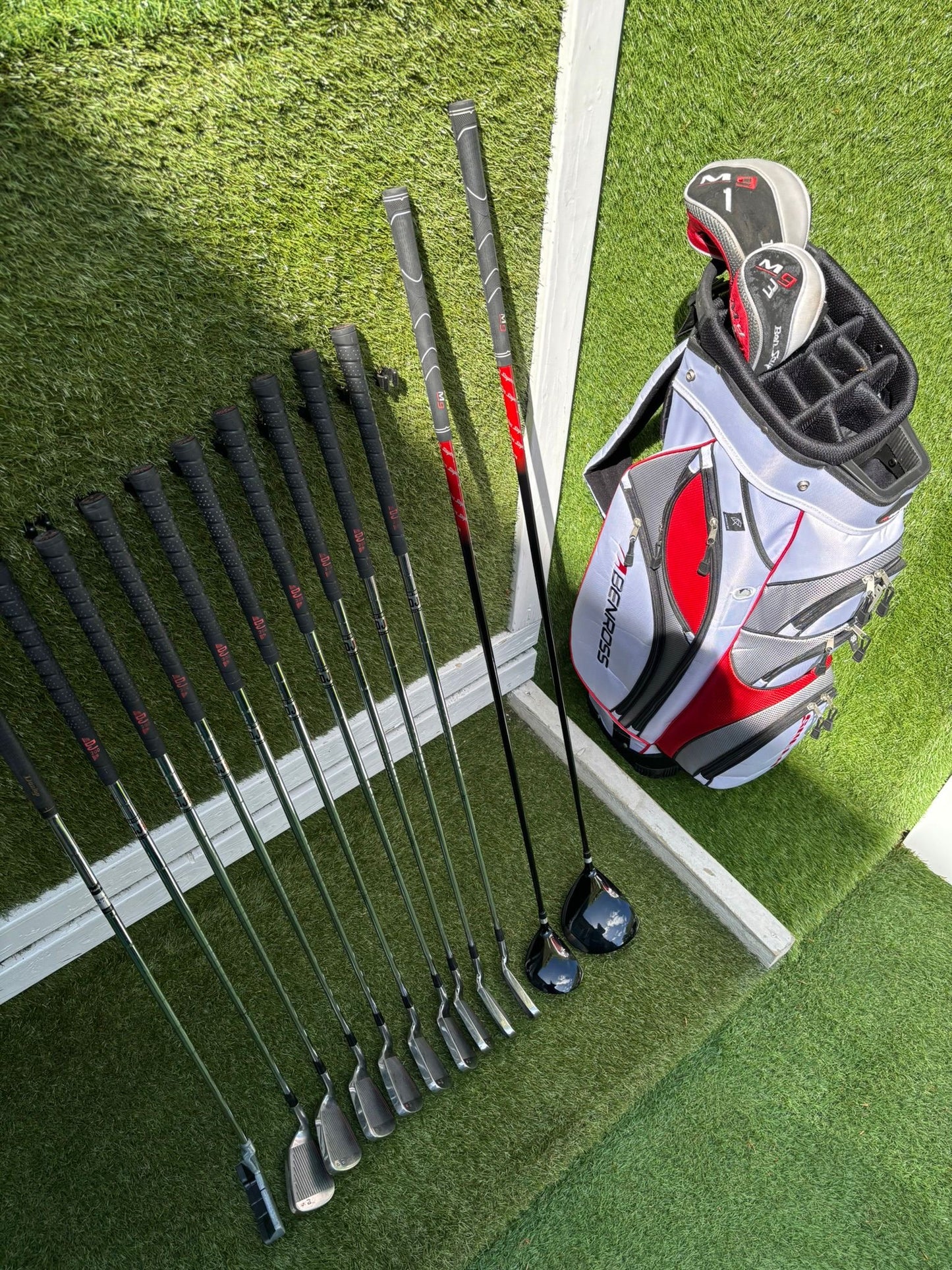 Howson DJ 200 Oversize Irons 3-SW + Ben Sayers M9 Woods & New Benross Bag