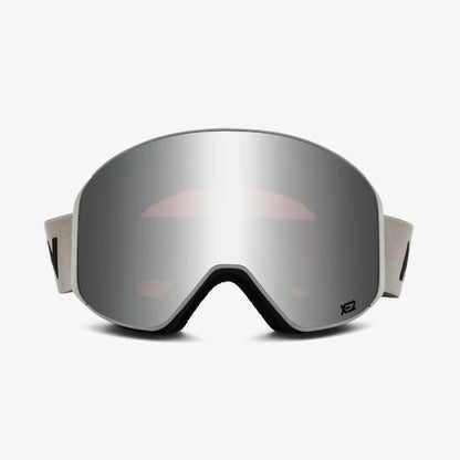 Messy Weekend Mirrored Ski Goggles, CLEAR XE2, Dual Layered UV400, Light Grey
