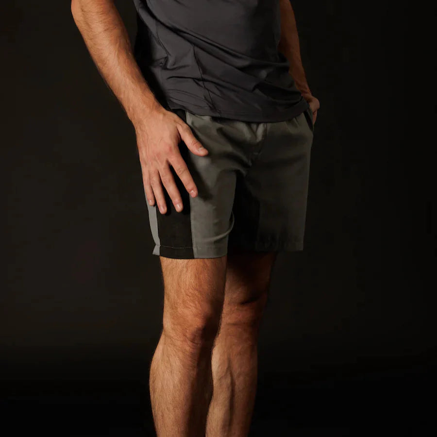 Men's Padel Shorts Drybreak Grey, Moisture-Wicking, Stretch