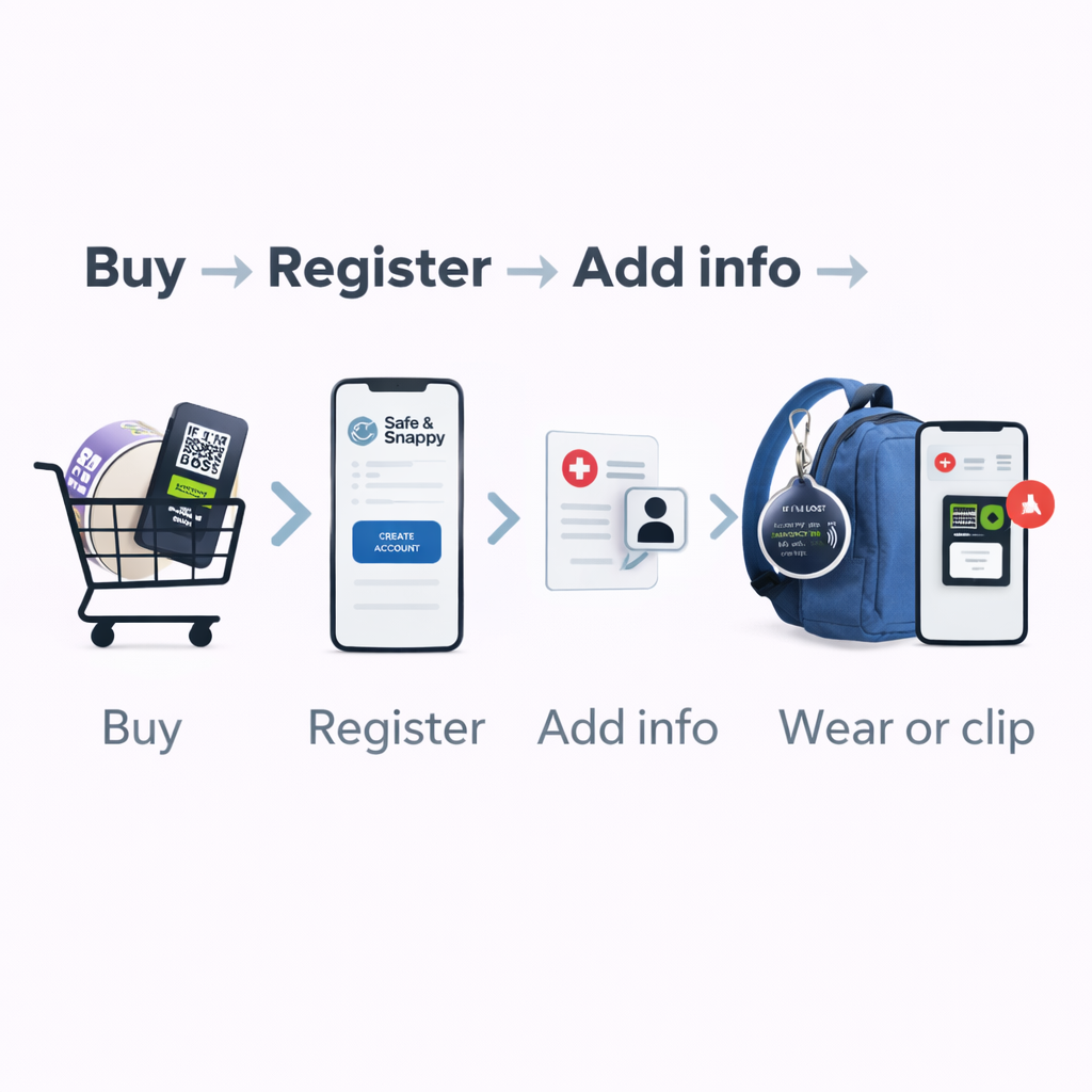 If I'm Lost | NFC Clip-On Emergency Information Tag