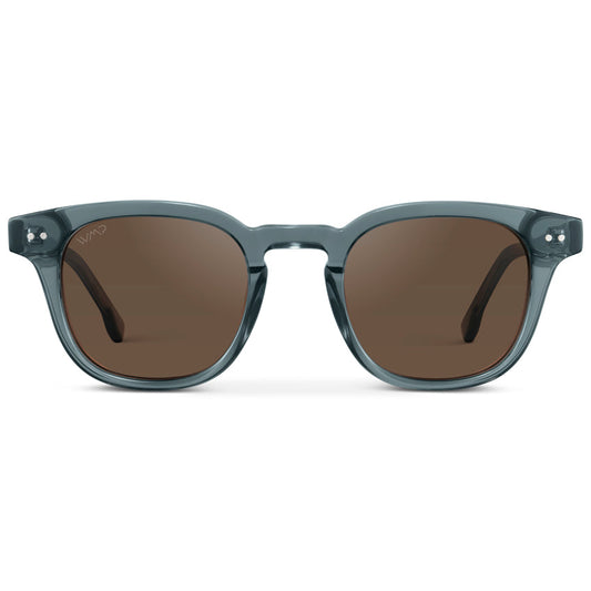 Lunettes de soleil polarisées CLARK Mid-Century pour homme, bleu cristal, par WMP Eyewear UK