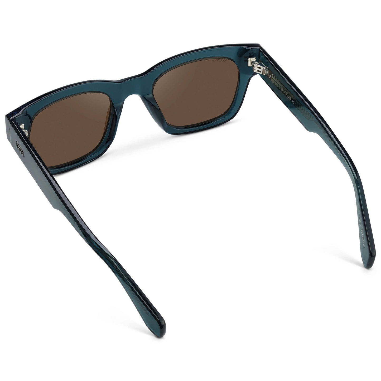 CLINT Men's Oversized Rectangular Sunglasses in Crystal Steel Blue by WMP Eyewear