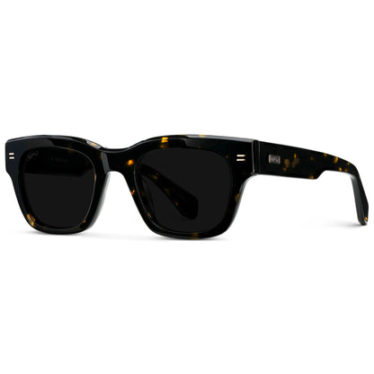 CLINT Men's Oversized Rectangular Sunglasses in Obsidian Gold Tortoise by WMP Eyewear