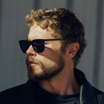 ABNER Unisex Polarized Sunglasses in Triple Black by WMP Eyewear