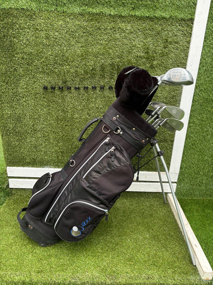 Dunlop MAX Golf Set with Matching Woods, 64° Wedge & Jaxx Stand Bag
