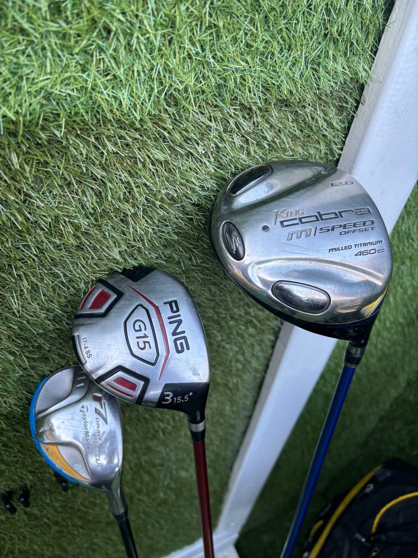 🔥 Ping G10 Irons (5–SW) + Cobra Driver + Ping G15 3 Wood + TaylorMade Hybrid + PowaKaddy Dri Waterproof Bag