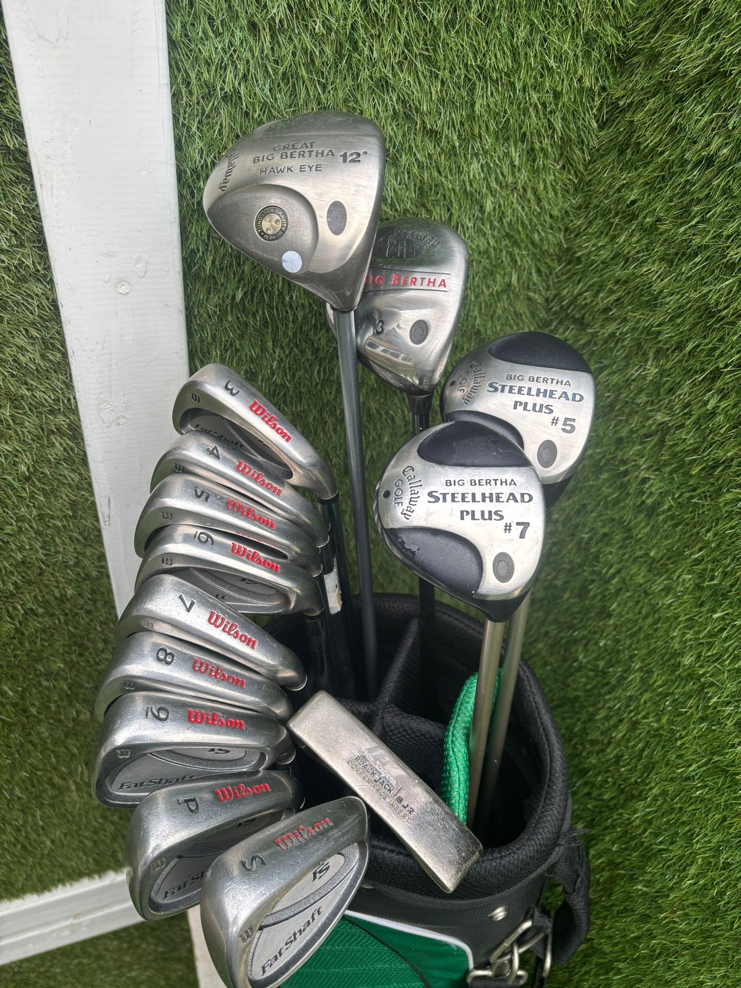 Callaway Big Bertha Woods + Wilson FatShaft Irons + Stand Bag (14 Clubs)