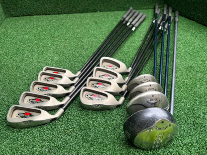 Callaway Big Bertha Left-Handed Golf Set – 3–SW Graphite Irons + 2 Drivers, 3 & 5 Woods