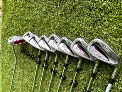 Wilson Deep Red Full Matching Golf Set (5–SW) with Titleist Stand Bag