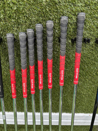 TaylorMade Tour Preferred MC Irons (4–PW) + Burner Driver, R9 Fairway, Callaway Hybrid, Ping Cadence Putter & TaylorMade Bag