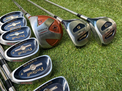 Wilson ProStaff Oversize 3–SW + New & Unused Woods + Howson Putter + Nike Bag (13-Piece Set)