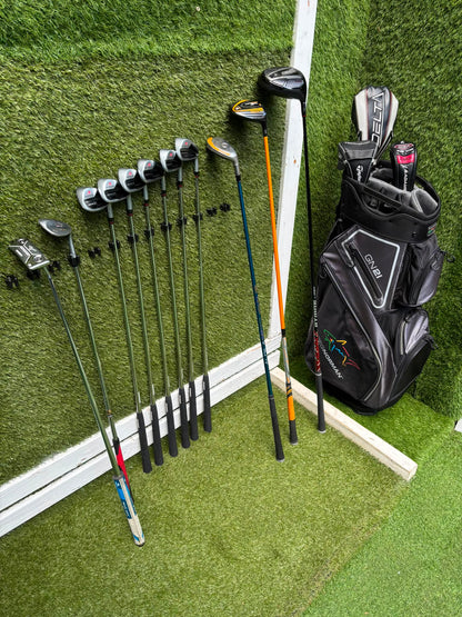 Benross Delta X Irons, Delta Driver, Adams Idea Pro Hybrid, Mizuno M-Craft IV, Vokey SM6 & Greg Norman Cart Bag