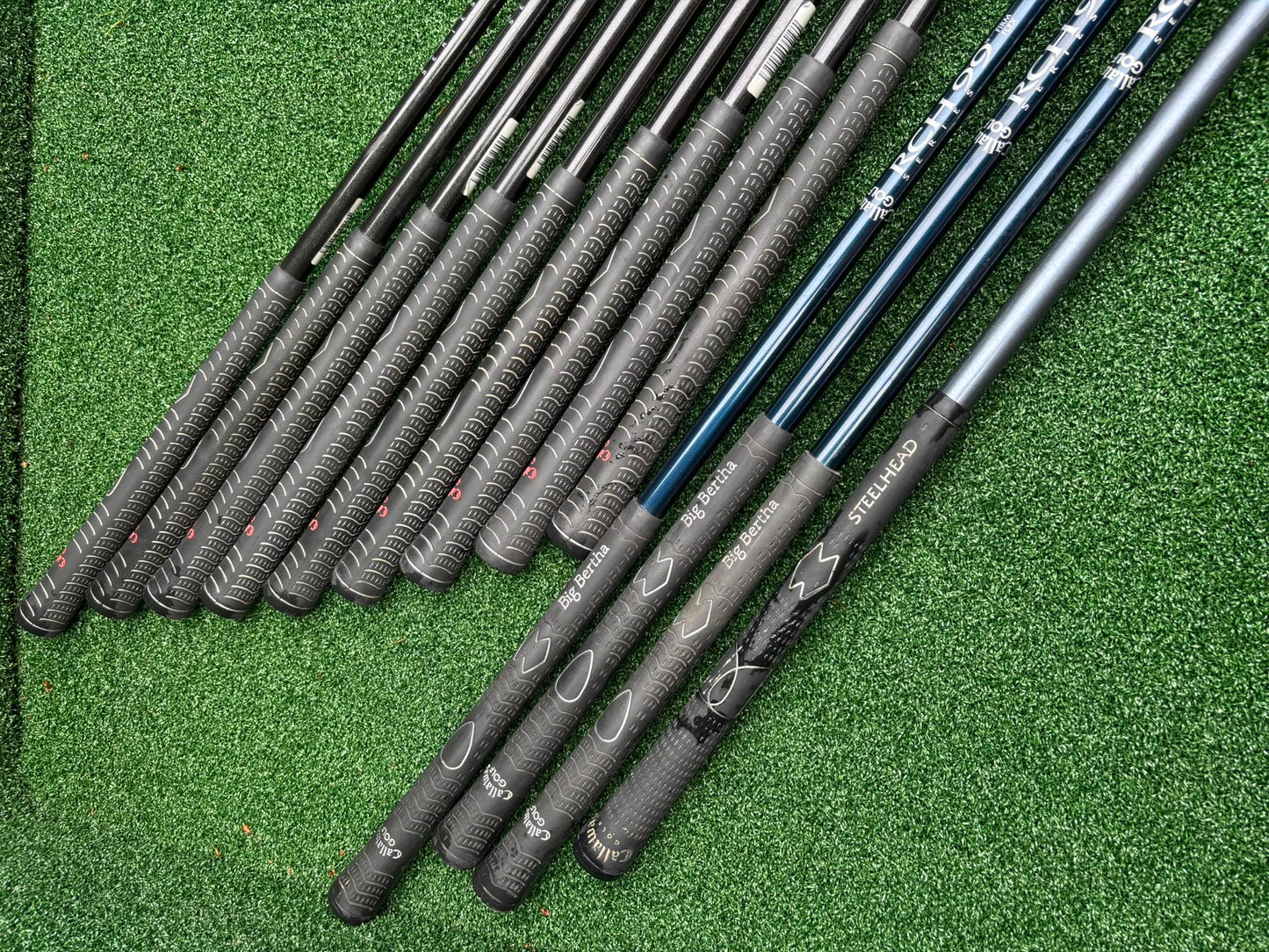 Callaway Big Bertha Left-Handed Golf Set – 3–SW Graphite Irons + 2 Drivers, 3 & 5 Woods