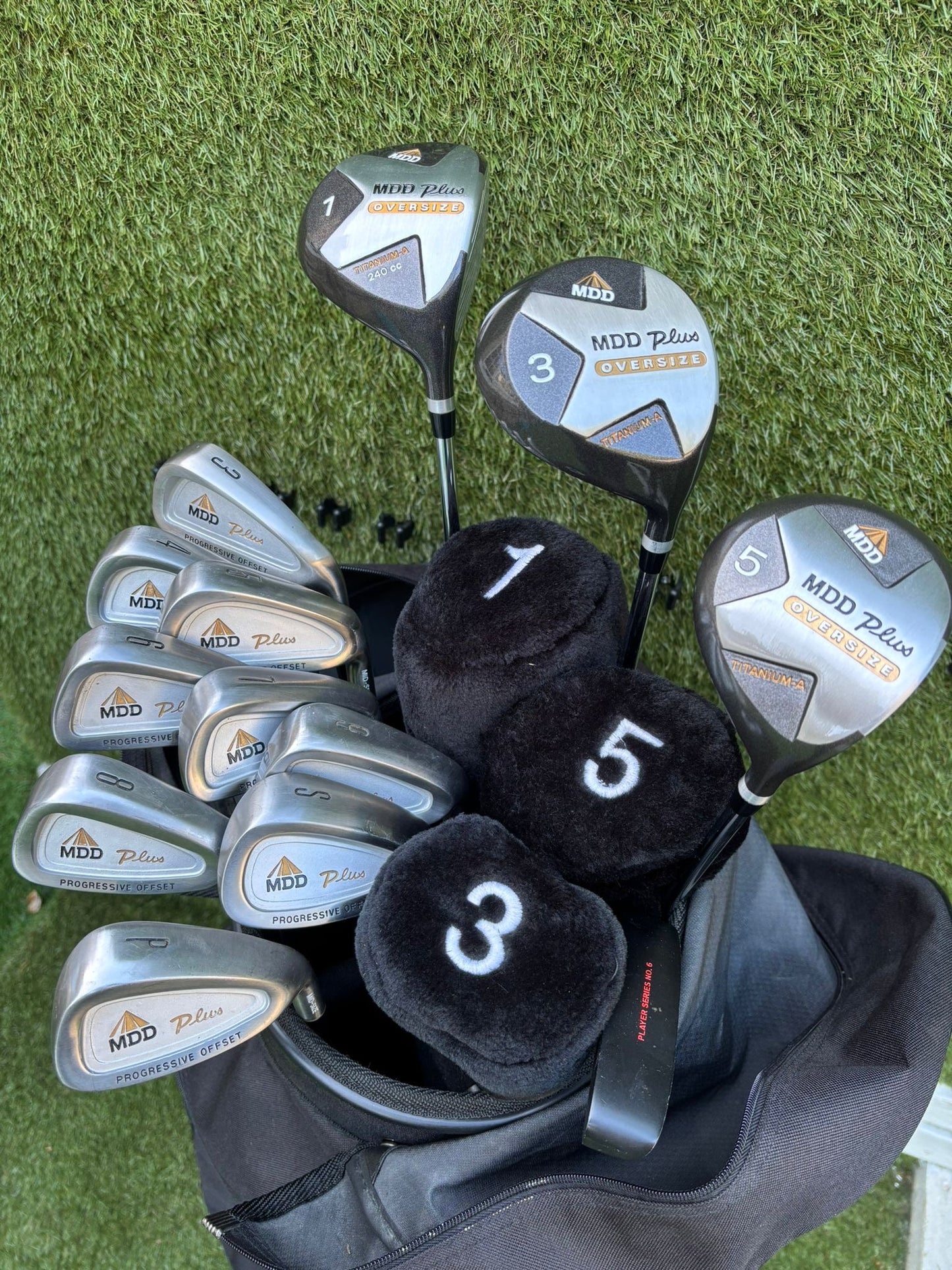 MDD Plus Full Golf Set 3–SW + Oversize Woods + New Proline Cart Bag