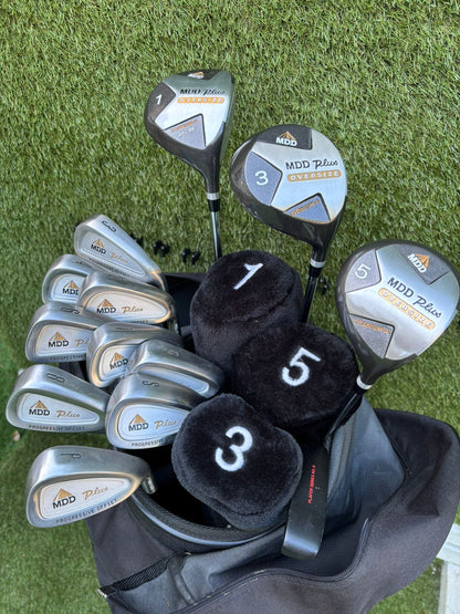MDD Plus Full Golf Set 3–SW + Oversize Woods + New Proline Cart Bag