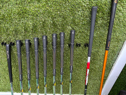 Cleveland CG7 Tour Irons, TaylorMade R9 Hybrid, Cleveland Launcher Driver & Ping Bag