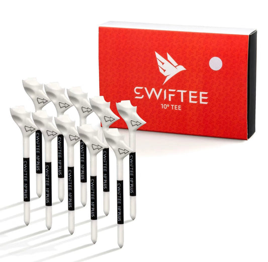 SWIFTEE 10 pack of White Premium 10 Degree  83mm Golf Tees
