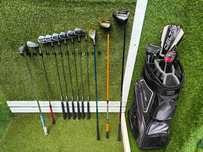 Benross Delta X Irons, Delta Driver, Adams Idea Pro Hybrid, Mizuno M-Craft IV, Vokey SM6 & Greg Norman Cart Bag
