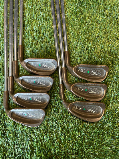 Ping Eye 2 Iron set 5-PW&SW Green Dot Steel Regular Flex New Nexgen Grips - RH