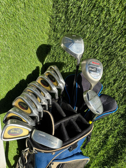 Tristar II 3–SW Irons + RAM FX Driver + Wilson Staff Cleek + Masters Stand Bag – 13 Clubs