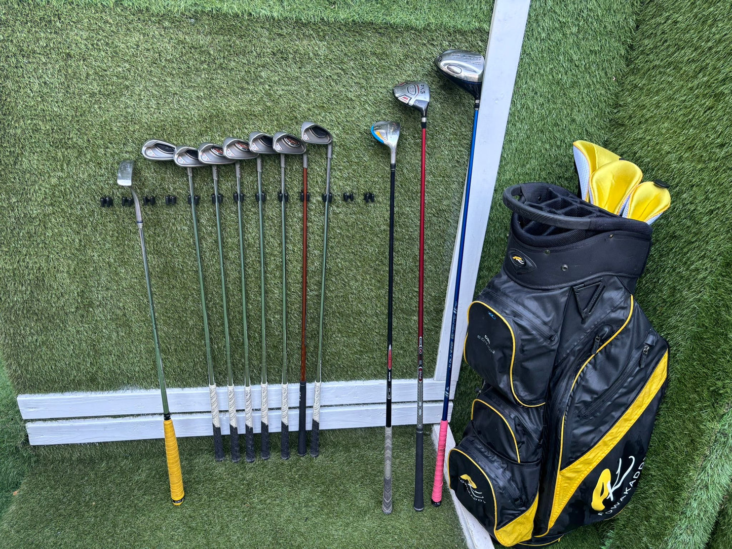 🔥 Ping G10 Irons (5–SW) + Cobra Driver + Ping G15 3 Wood + TaylorMade Hybrid + PowaKaddy Dri Waterproof Bag