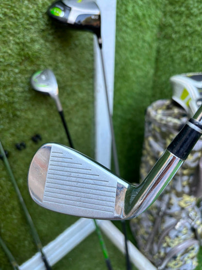 MacGregor V-Foil M565 Irons, Ping Driver, Ping Hybrid, TaylorMade Putter & Premium OUUL Camouflage Stand Bag