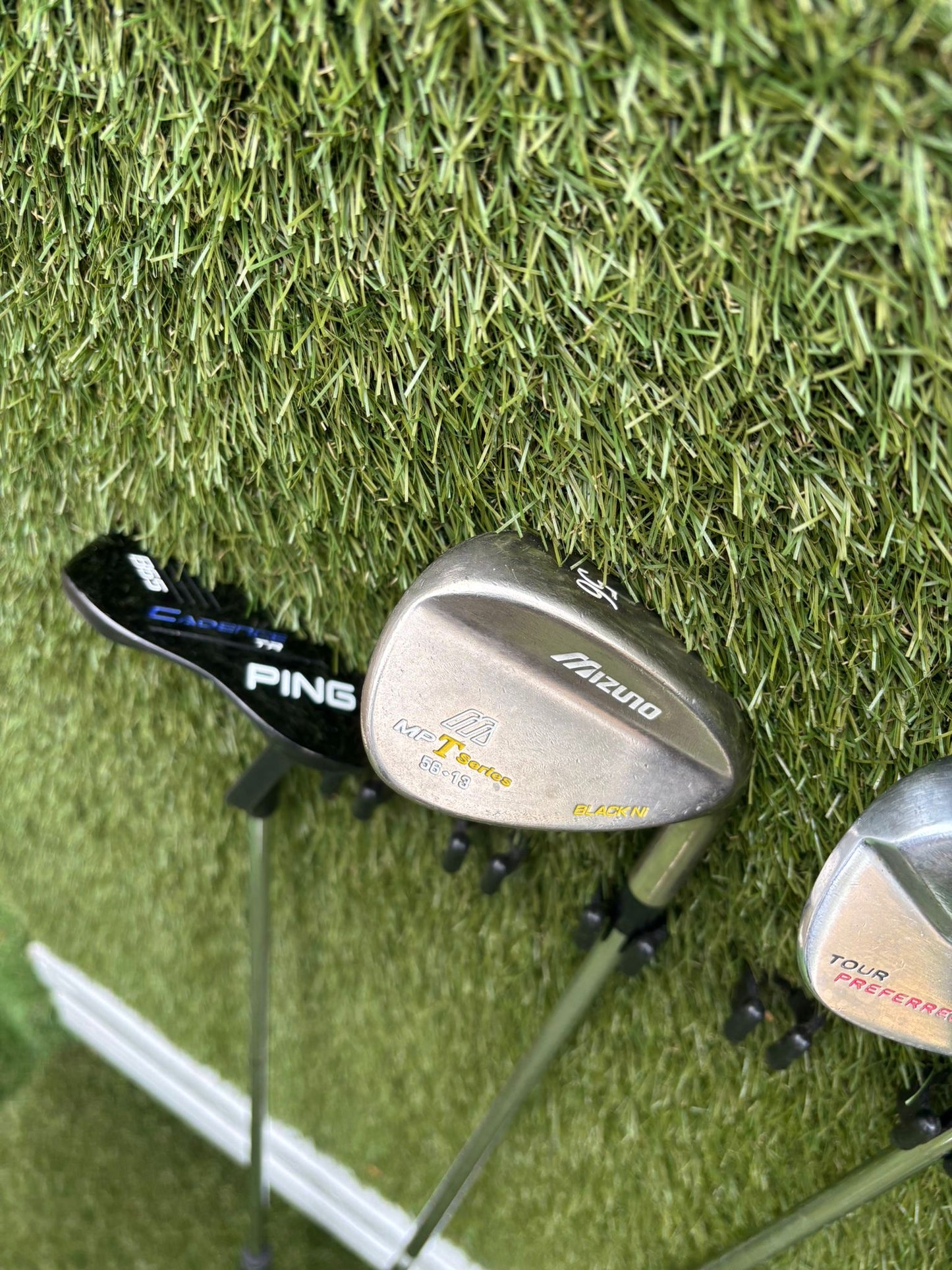 TaylorMade Tour Preferred MC Irons (4–PW) + Burner Driver, R9 Fairway, Callaway Hybrid, Ping Cadence Putter & TaylorMade Bag