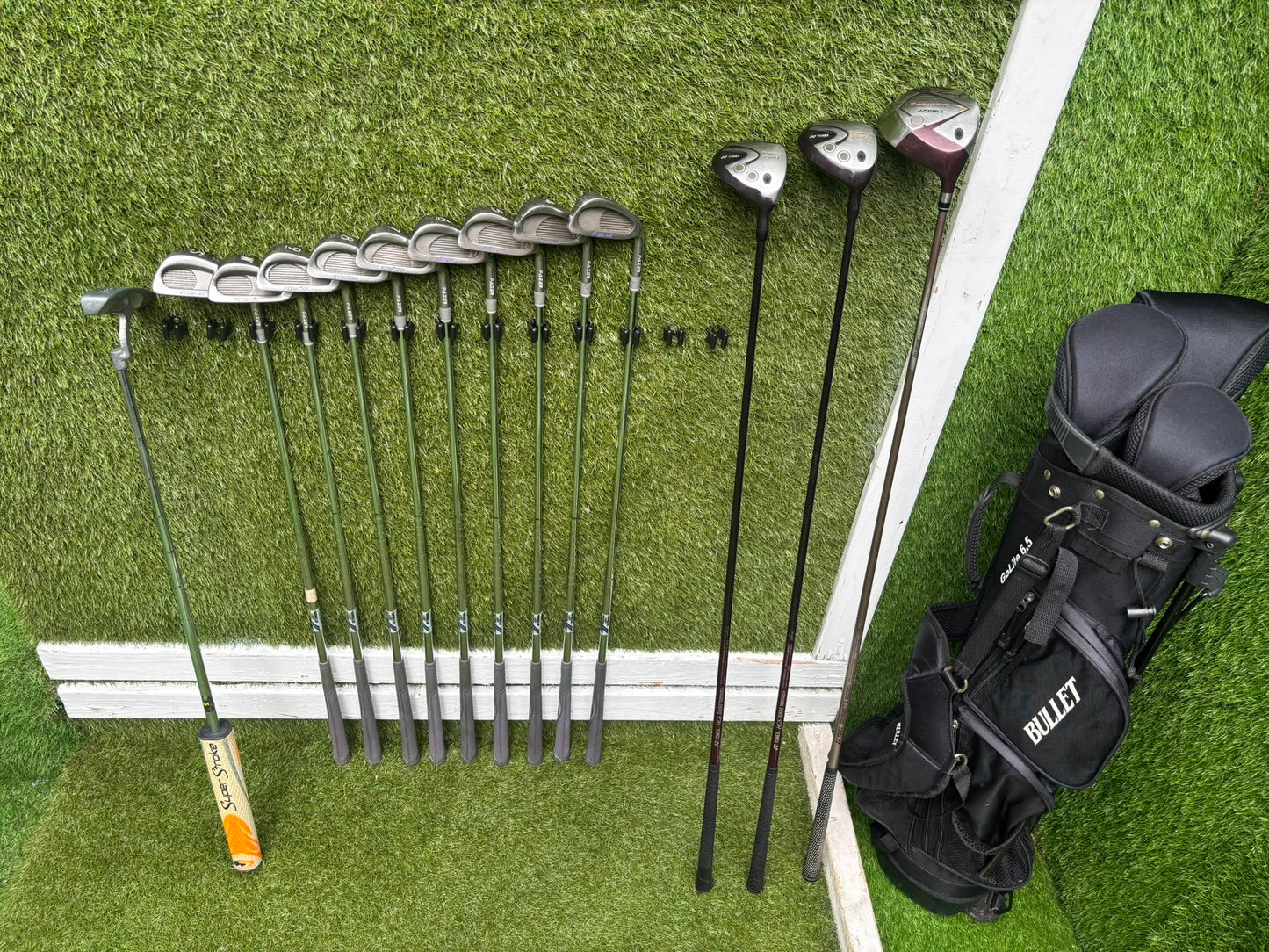 Ladies / Teenager Golf Set – Yonex V-Mass Woods, Fazer Flowline HOT-1 Irons & Bullet Stand Bag