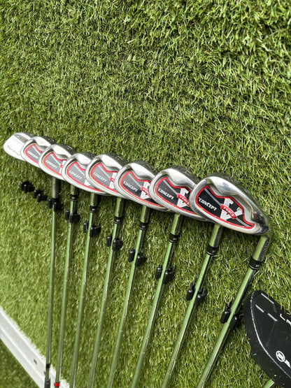 Wilson Deep Red Woods + Ram Concept Irons Set + Mizuno Stand Bag - Free P&P