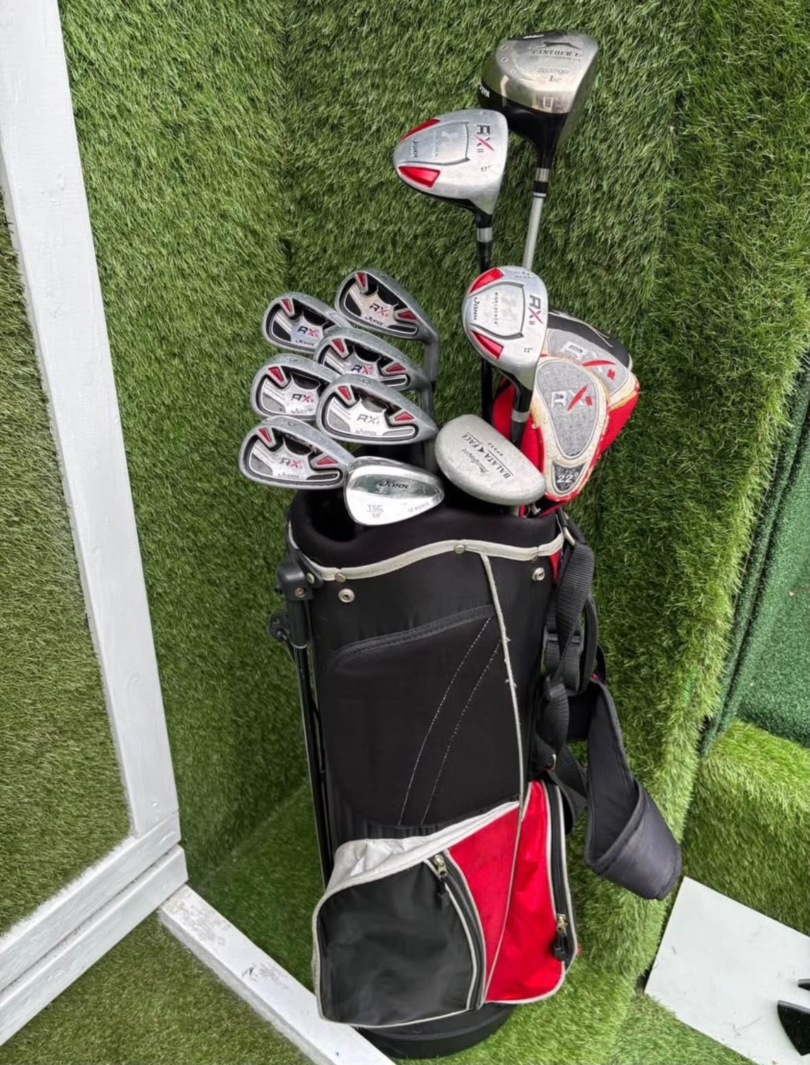 Jaxx RX II Complete Golf Set – Slazenger Panther Ti Driver, Woods, Hybrid, Wedge, Putter & Stand Bag