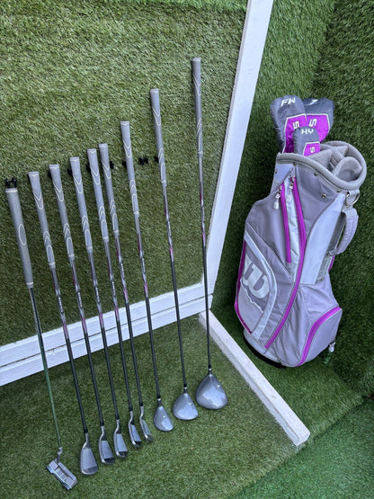 🔥 Wilson Stretch XLS Ladies Set (7–SW) + Driver / 5 Wood / Hybrid + Matching Bag