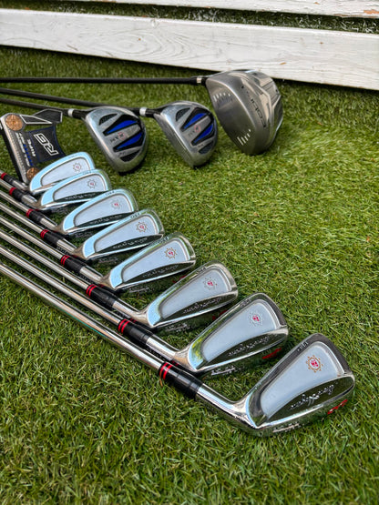 Ben Hogan Apex Edge Pro Forged Golf Set | Cobra FLY-XL Driver | Rife RG7 Putter | PING Traverse Cart Bag