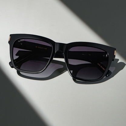 DAKOTA Thick Framed Women's Sunglasses in Black by WMP Eyewear