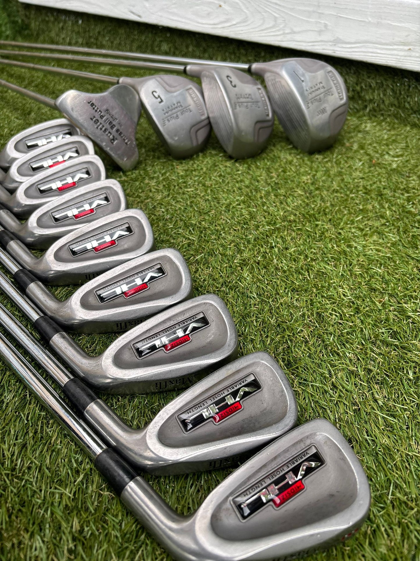 Maxfli VHL Irons 3-SW + Howson Woods + Cart Bag Golf Set
