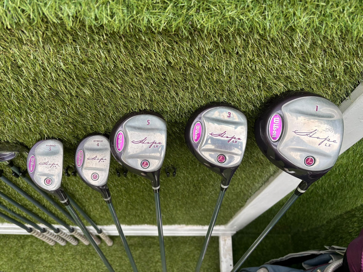 Wilson Hope LX Ladies Complete Golf Set – Matching Woods, Hybrids, 6–SW Irons, Putter & Wilson Bag
