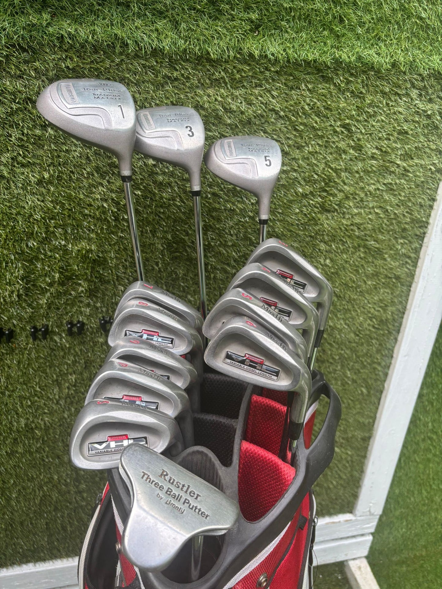 Maxfli VHL Irons 3-SW + Howson Woods + Cart Bag Golf Set