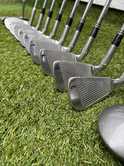 Nicklaus Linear Dynamics Golf Set with Snake Eyes Maraging Steel Driver, Matching Woods & Stand Bag
