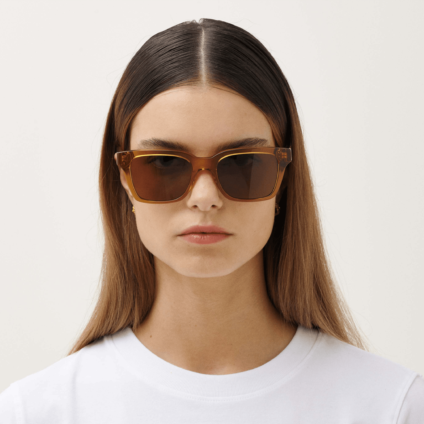 DEAN Rectangular Brown Coffee Sunglasses by Messy Weekend