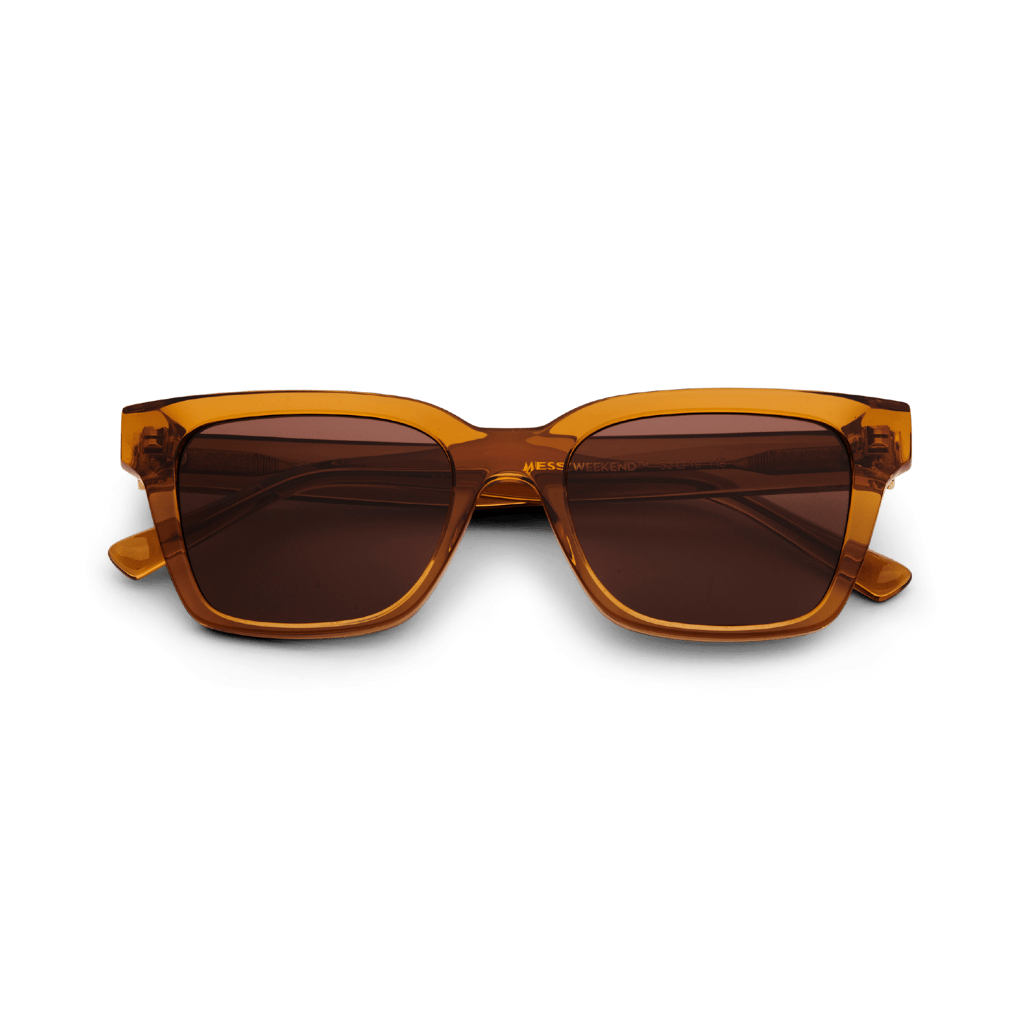 DEAN Rectangular Brown Coffee Sunglasses by Messy Weekend