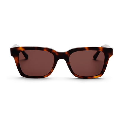 DEAN Rectangular Brown Tortoise Sunglasses by Messy Weekend